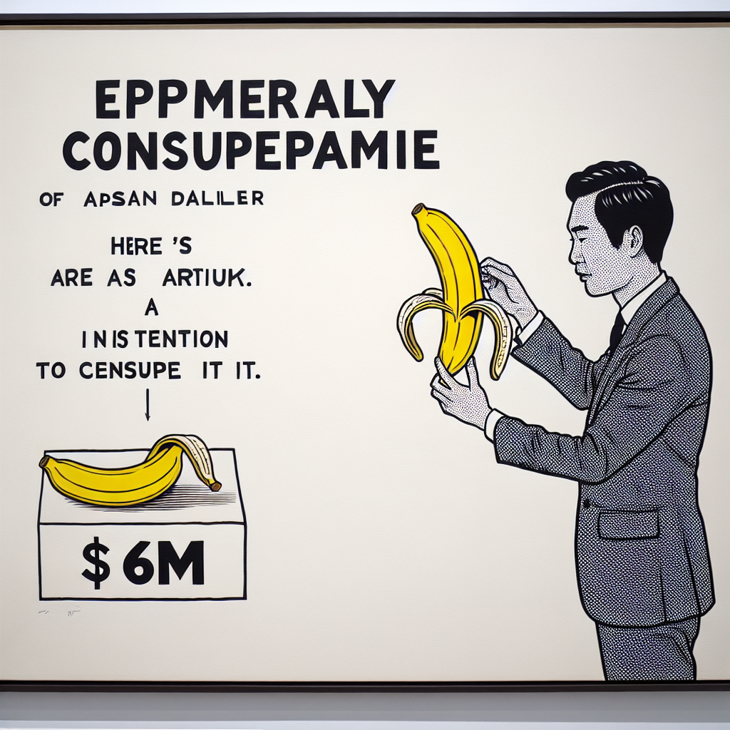 Justin Sun Buys $6M Banana Art and Intends to Consume It